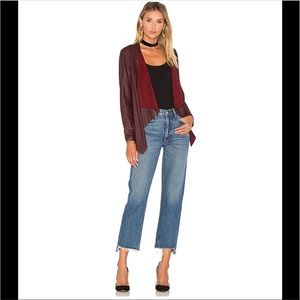 BB DAKOTA Leather Derby Drape Jacket